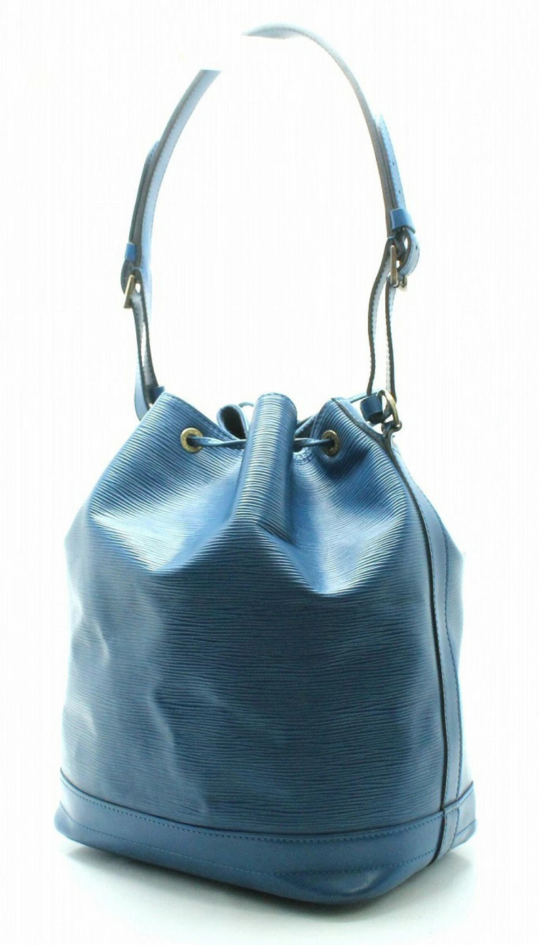 Louis Vuitton Blue u Bag Leather Drawstring Shoulder Noe Toledo Hobo Epi